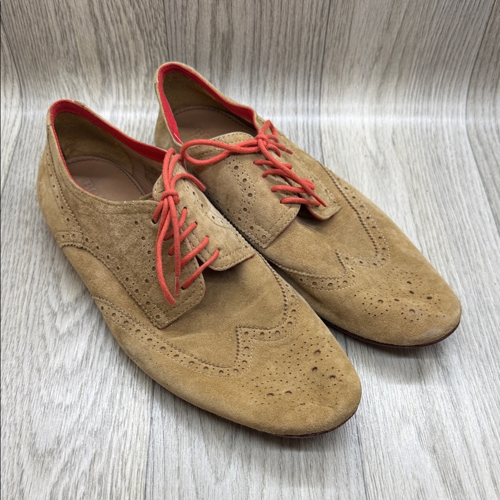 Hugo Boss Tan and Red Men's Shoes